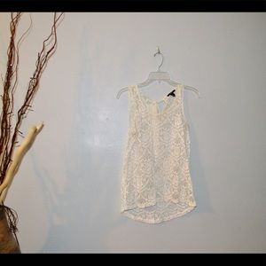 White Lacey tank top